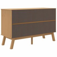 vidaXL Sideboard OLDEN Wei&szlig; und Braun 114x43x73,5 cm Massivholz Kiefer