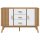 vidaXL Sideboard OLDEN Wei&szlig; und Braun 114x43x73,5 cm Massivholz Kiefer