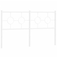 vidaXL Kopfteil Metall Weiß 150 cm