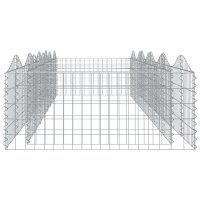 vidaXL Gabionen-Hochbeet mit Hochbogen 400x100x50 cm Verzinktes Eisen