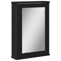 vidaXL Bad-Spiegelschrank Schwarz 42x12x60 cm Holzwerkstoff