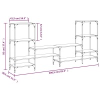 vidaXL TV-Schrank Grau Sonoma 206,5x28,5x95 cm Holzwerkstoff