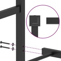 vidaXL Bettgestell mit Kopf- und Fu&szlig;teil Metall Schwarz 200x200 cm