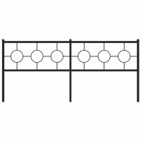 vidaXL Kopfteil Metall Schwarz 200 cm