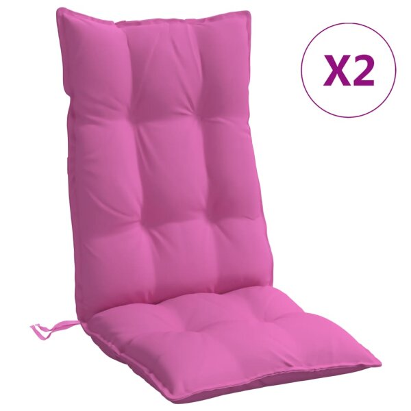 vidaXL Hochlehner-Auflagen 2 Stk. Rosa Oxford-Gewebe