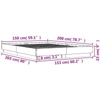 vidaXL Bettgestell Wei&szlig; 150x200 cm Holzwerkstoff