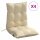 vidaXL Niedriglehner-Auflagen 4 Stk. Beige Oxford-Gewebe