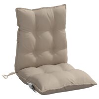 vidaXL Niedriglehner-Auflagen 2 Stk. Taupe Oxford-Gewebe