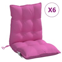 vidaXL Niedriglehner-Auflagen 6 Stk. Rosa Oxford-Gewebe