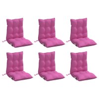 vidaXL Niedriglehner-Auflagen 6 Stk. Rosa Oxford-Gewebe