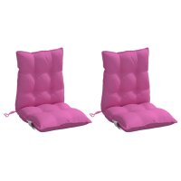 vidaXL Niedriglehner-Auflagen 2 Stk. Rosa Oxford-Gewebe