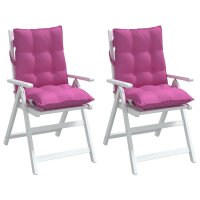 vidaXL Niedriglehner-Auflagen 2 Stk. Rosa Oxford-Gewebe