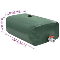 vidaXL Wassertank mit Wasserhahn Faltbar 670 L PVC