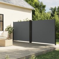 vidaXL Seitenmarkise Ausziehbar Anthrazit 160x1200 cm