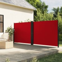 vidaXL Seitenmarkise Ausziehbar Rot 180x1200 cm