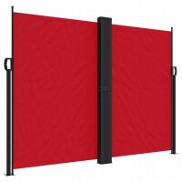 vidaXL Seitenmarkise Ausziehbar Rot 180x1200 cm