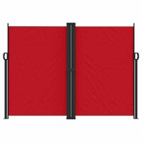 vidaXL Seitenmarkise Ausziehbar Rot 180x1200 cm