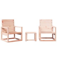 vidaXL 3-tlg. Garten-Lounge-Set Massivholz Douglasie