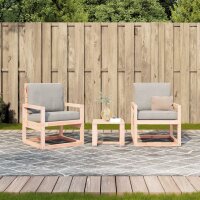 vidaXL 3-tlg. Garten-Lounge-Set Massivholz Douglasie