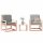 vidaXL 3-tlg. Garten-Lounge-Set Massivholz Douglasie