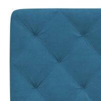 vidaXL Bettgestell mit Kopfteil Blau 140x190 cm Samt