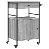 vidaXL K&uuml;chenwagen Grau Sonoma 56x43x89,5 cm Holzwerkstoff