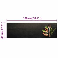 vidaXL K&uuml;chenteppich Waschbar Gew&uuml;rze 45x150 cm Samt