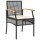 vidaXL 4-tlg. Garten-Lounge-Set mit Kissen Schwarz Poly Rattan