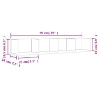 vidaXL Wandschrank Wei&szlig; 99x18x16,5 cm Holzwerkstoff