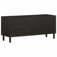 vidaXL TV-Schrank Schwarz 105x33x46 cm Massivholz Mango