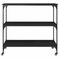 vidaXL K&uuml;chenwagen Schwarz 102x50x95 cm Holzwerkstoff