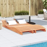 vidaXL Sonnenliegen 2 Stk. Wachsbraun 205x60x31,5 cm Massivholz Kiefer