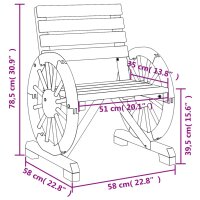 vidaXL Gartenst&uuml;hle 2 Stk. 58x58x78,5 cm Massivholz Tanne