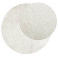 vidaXL Teppich OVIEDO Kurzflor Creme &Oslash; 80 cm