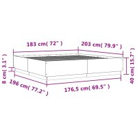 vidaXL Bettgestell Wei&szlig; 180x200 cm Holzwerkstoff