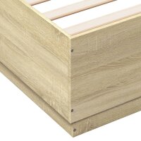 vidaXL Bettgestell Sonoma-Eiche 150x200 cm Holzwerkstoff