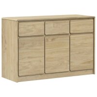 vidaXL Sideboard SAUDA Eiche-Optik 114x43x75,5 cm Kiefernholz