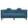 vidaXL Sofa mit Kissen 2-Sitzer Blau Samt