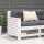 vidaXL Gartensofa mit Armlehne Wei&szlig; 69x62x70,5 cm Massivholz Kiefer