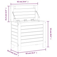 vidaXL Gartenhocker 62x31,5x52 cm Kiefernholz Impr&auml;gniert