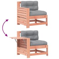 vidaXL Gartensofa mit Armlehne und Kissen Massivholz Douglasie