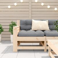 vidaXL Gartensofa mit Armlehne und Kissen Massivholz Kiefer