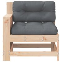 vidaXL Gartensofa mit Armlehne und Kissen Massivholz Kiefer