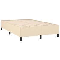 vidaXL Boxspringbett mit Matratze &amp; LED Creme 120x190 cm Stoff