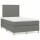 vidaXL Boxspringbett mit Matratze &amp; LED Dunkelgrau 120x190 cm Stoff