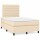 vidaXL Boxspringbett mit Matratze &amp; LED Creme 120x190 cm Stoff