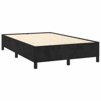 vidaXL Boxspringbett mit Matratze &amp; LED Schwarz 120x190 cm Samt