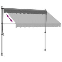 vidaXL Markise Einziehbar Anthrazit 250x150 cm Stoff und Stahl