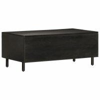 vidaXL Couchtisch Schwarz 100x54x40 cm Massivholz Mango