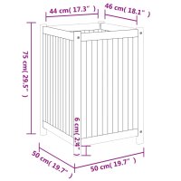 vidaXL Pflanzk&uuml;bel mit Einlage 50x50x75 cm Massivholz Akazie